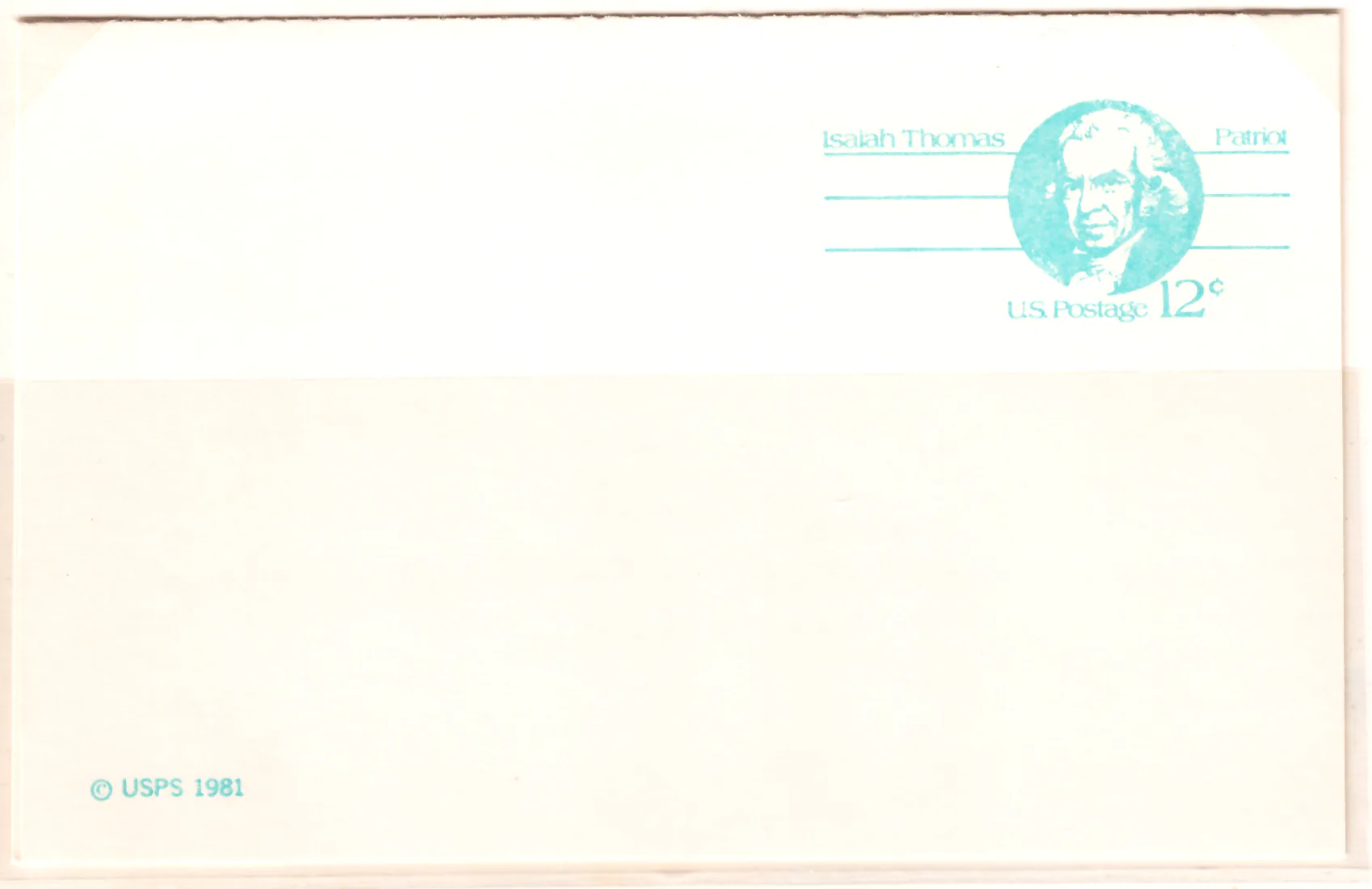 Isaiah Thomas, Patriot – unused postal card (copy 1)