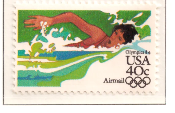 1983 Summer Olympics airmail – Swimming