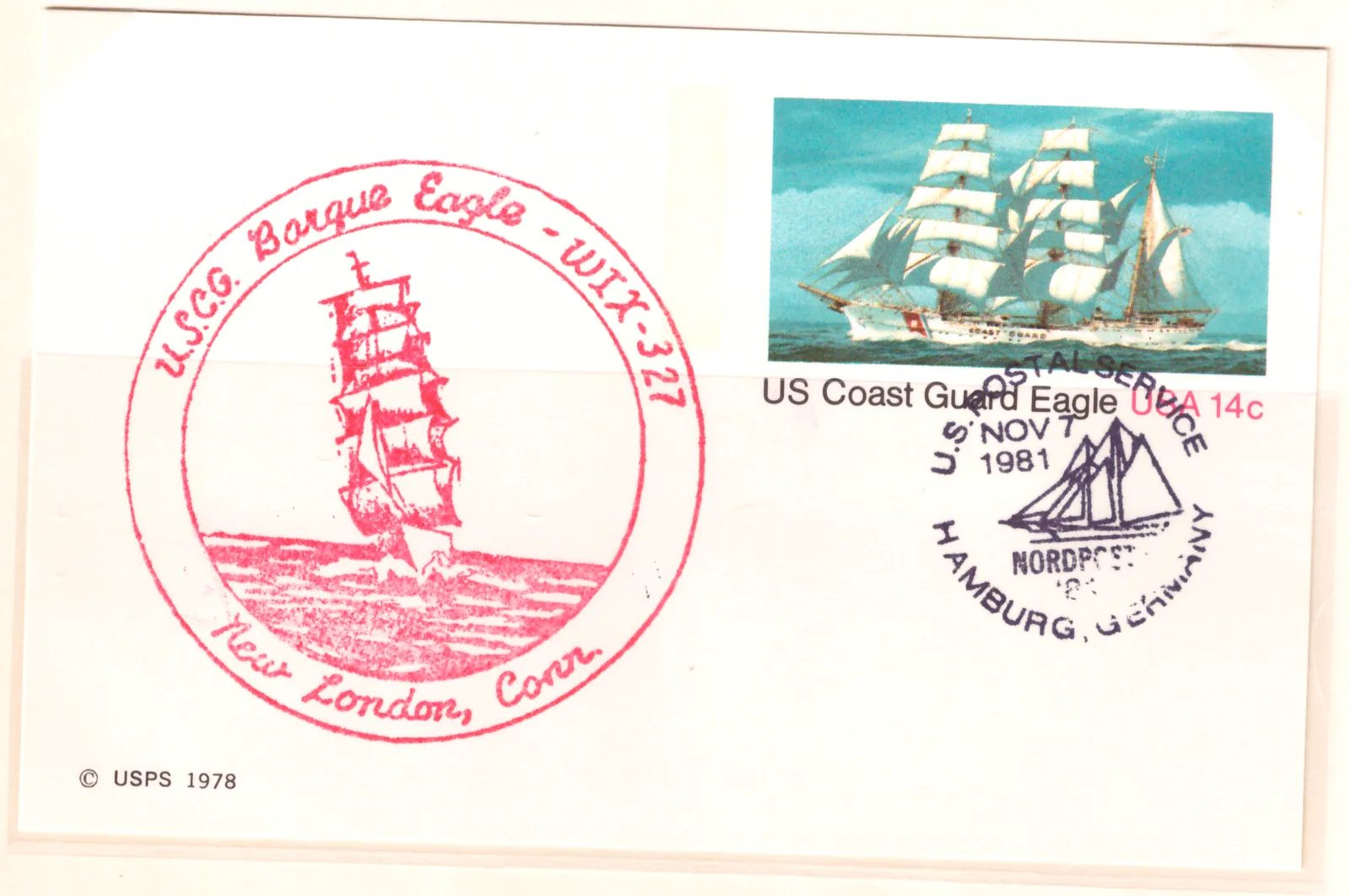 US Coast Guard Cutter Eagle – ereignisabgesagte Postkarte