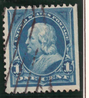 1 Cent – Benjamin Franklin, blue