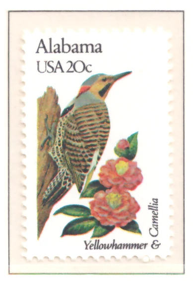 1982 държавни птици и цветя. Алабама