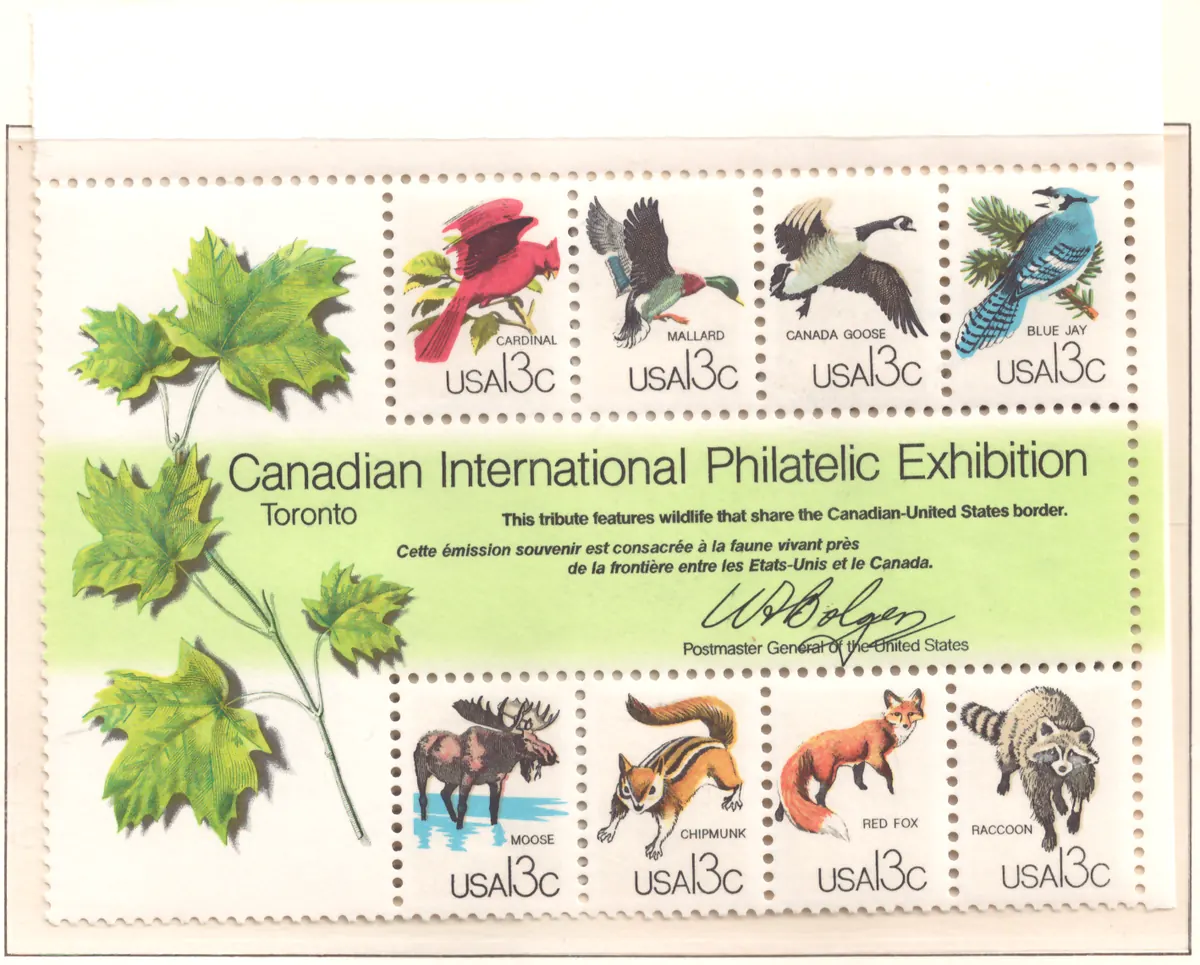 CAPEX '78 Wildlife – complete souvenir sheet of eight