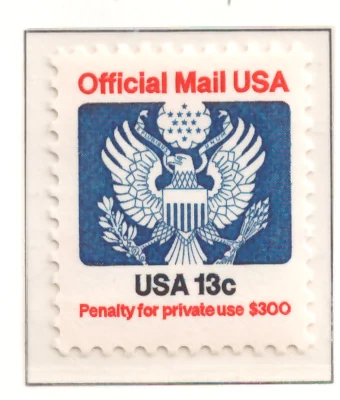 1983 Official Mail – 13-cent Great Seal