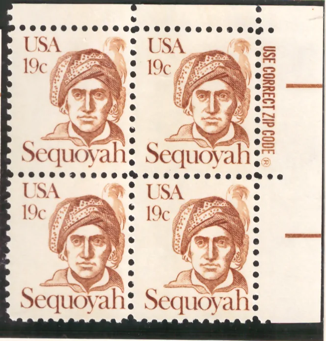 Sequoyah – ZIP margin block of 4