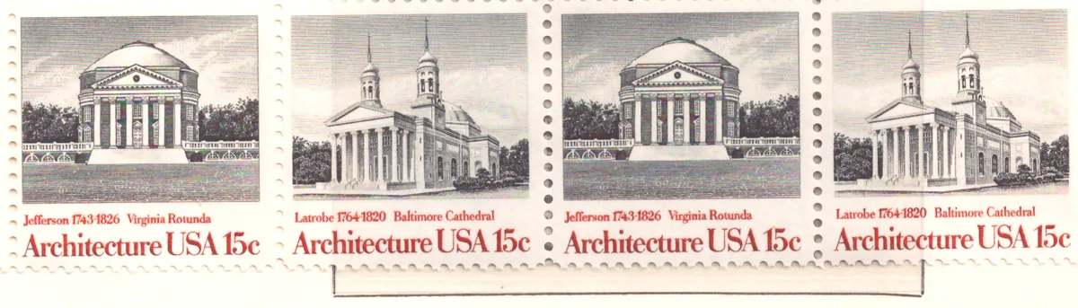 American Architecture – Rotunda and Cathedral strip of four