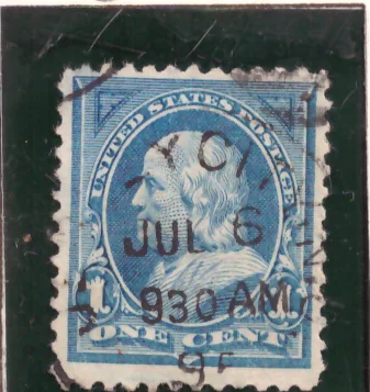 1 Cent – Benjamin Franklin, blue