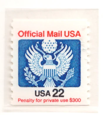 1985 Official Mail – 22-cent Great Seal coil