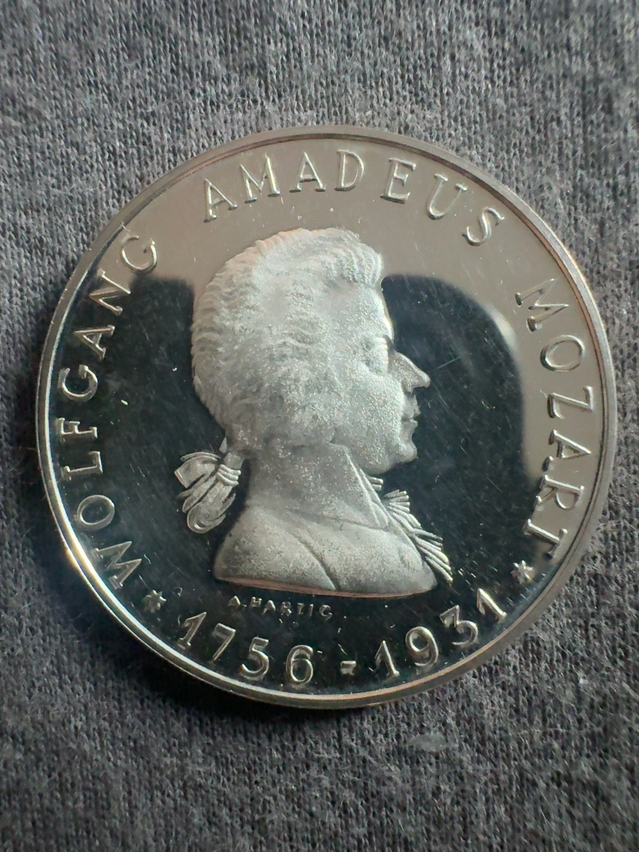 Medal - 175 years since the birth of Wolfgang Amadeus Mozart 1756